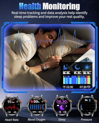 Military Smart Watch - 1.7"