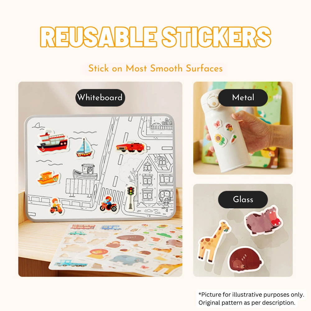 Bustling Traffic Reusable Sticker Pad