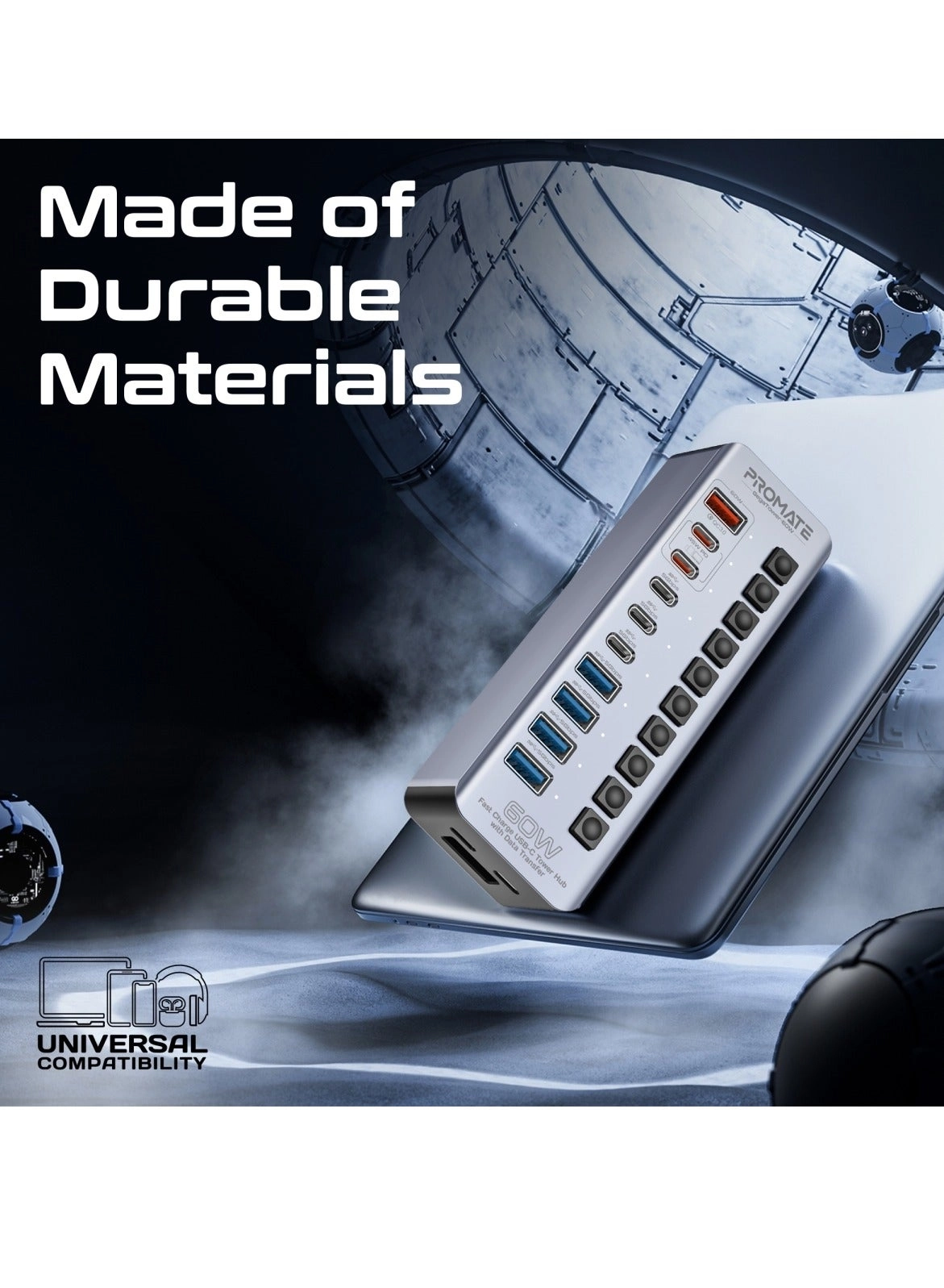 GegaTower-60W - 14-In-1 USB-C Tower Hub