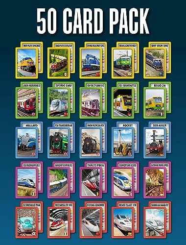 Trains - Card Game - 100 PICS 7 games in 1