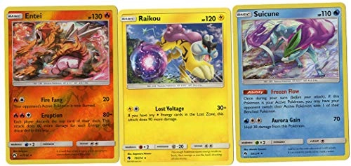 Legendary Set - SUICUNE Entei Raikou - Sun Moon Lost Thunder - 3pcs