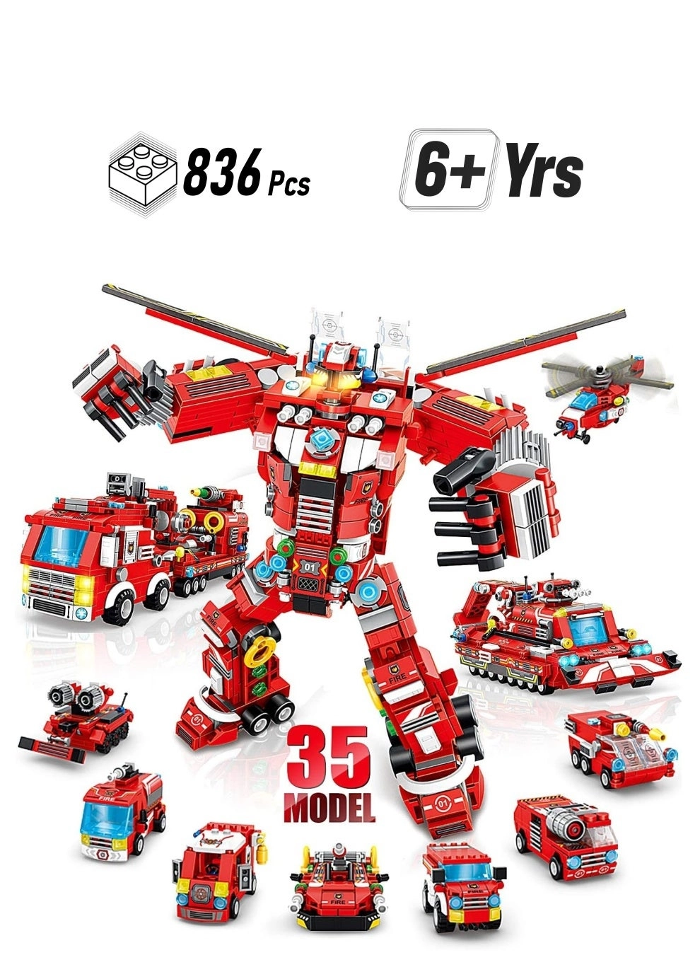 Fire Robot - 836 pcs