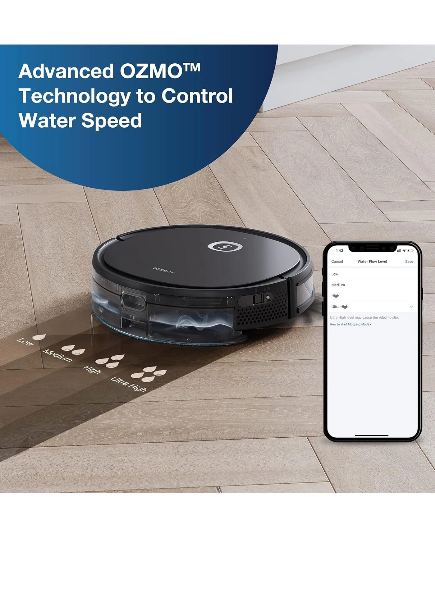 DEEBOT U2 PRO - 2-in-1 With Mop