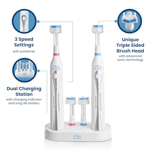 Sonic Duo - 2 Toothbrushes Dual Rechargeable Stand