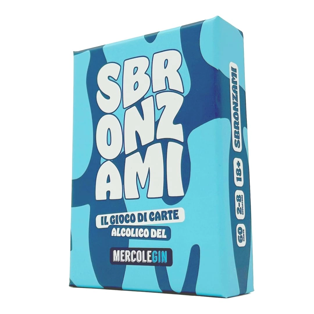 SBRONZAMI Alcohol Card Game - 60 Italian 18 years of age