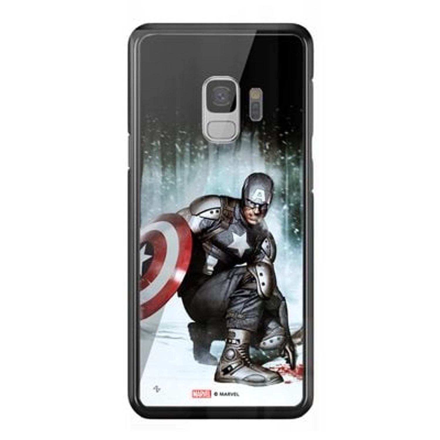 Wackylicious Captain America Superhero Landing Back Case for Galaxy S9