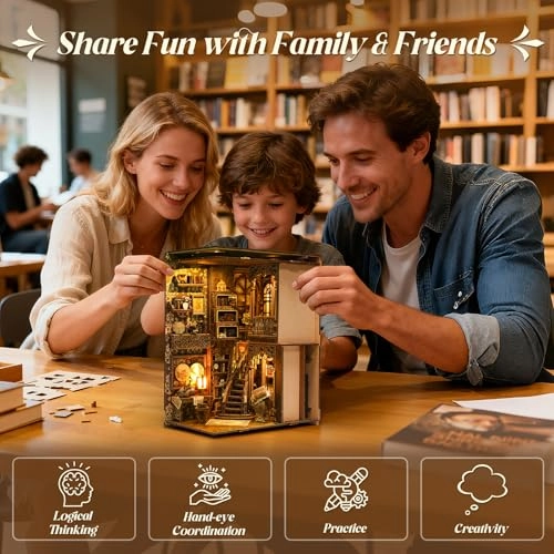 Book Nook - Wooden Kit DIY 3D LED Light