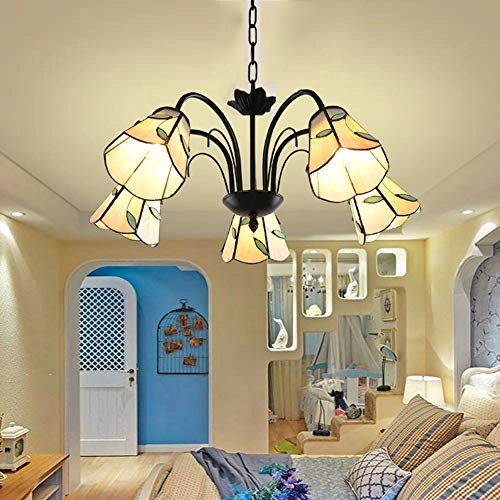 Tivani Chandelier - Blue tiffany 3 heads