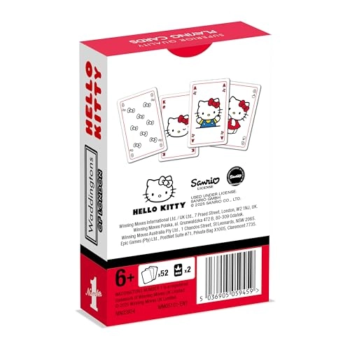 Hello Kitty Playing Cards - 8 years and up 52 high quality playing cards, plus 2 jokers
