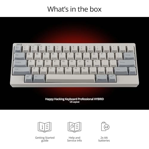 Happy Hacking Keyboard Professional Hybrid - Printed Keycaps Wired