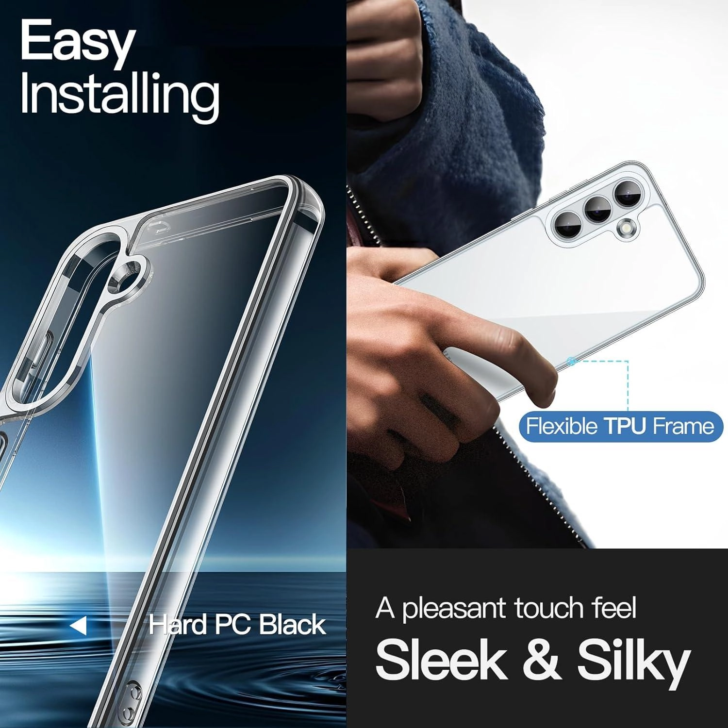 Case + Screen Protector + Lens Protector 3 In 1 Bundle for Samsung Galaxy S25