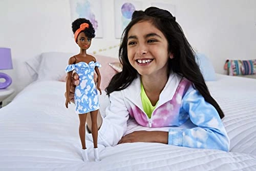 Barbie Fashionistas Doll 185 - Black Hair Dress Bandana Ages 3+