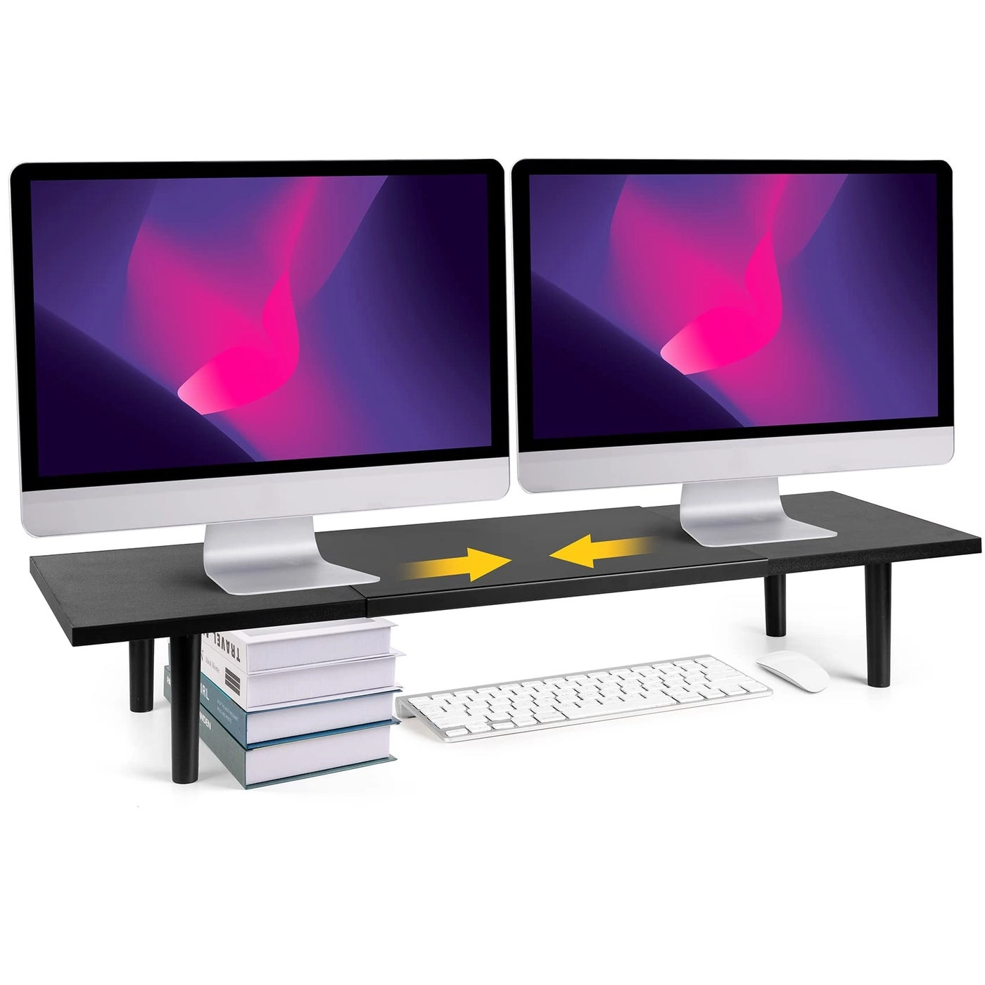 Across-Star DualMonitorStandRiserForDesk - 32-40 inch 2 Screens