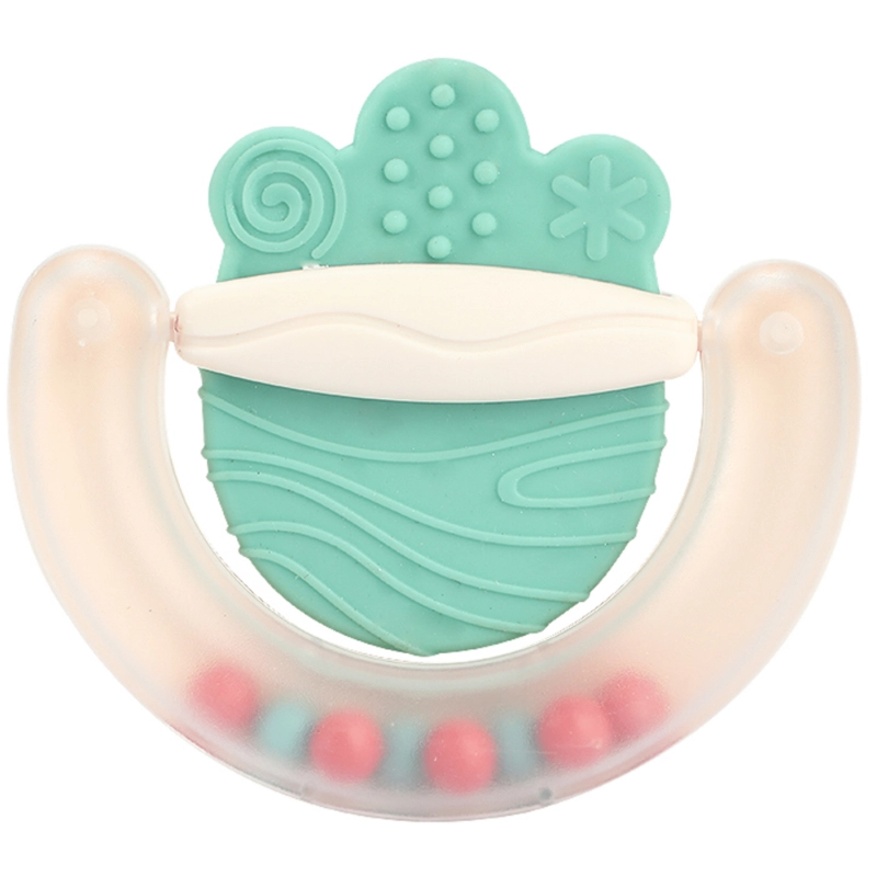 Silicone Baby Teether And Rattle Set
