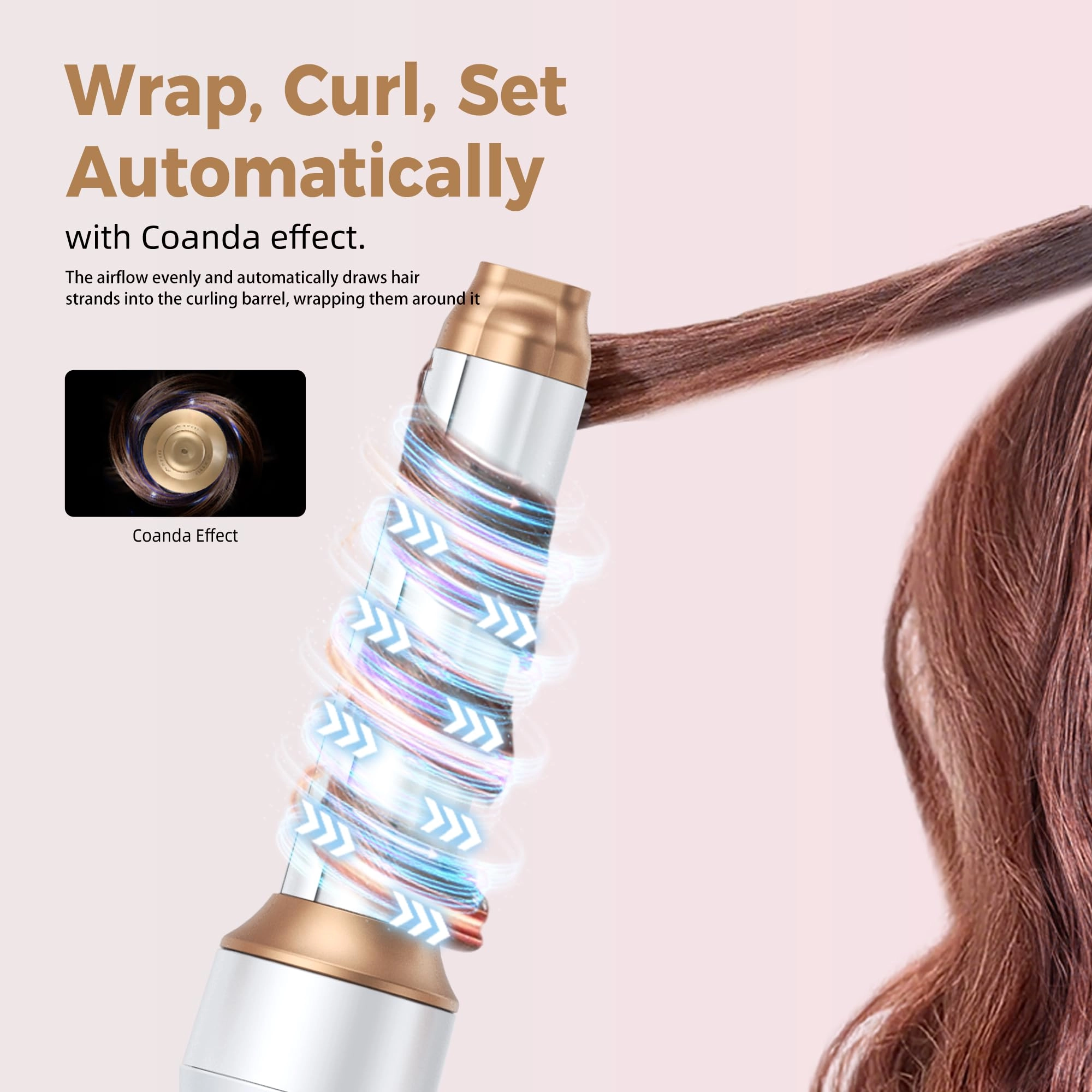 Air Styler - 6 in 1 Negative Ionic 3 Heat Settings