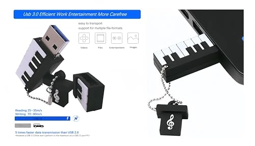Novelty Cartoon Piano Flash Drive - USB 3.0 64GB