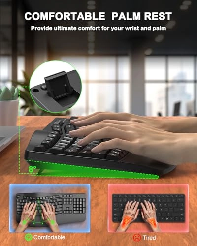 Ergonomic Wireless Keyboard - Wireless