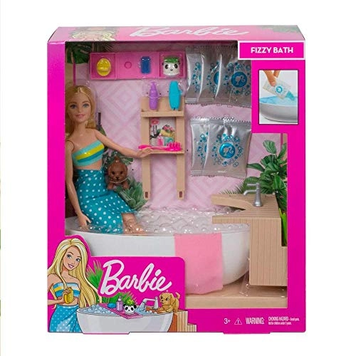 Barbie Fizzy Bath Doll - Blonde + Playset