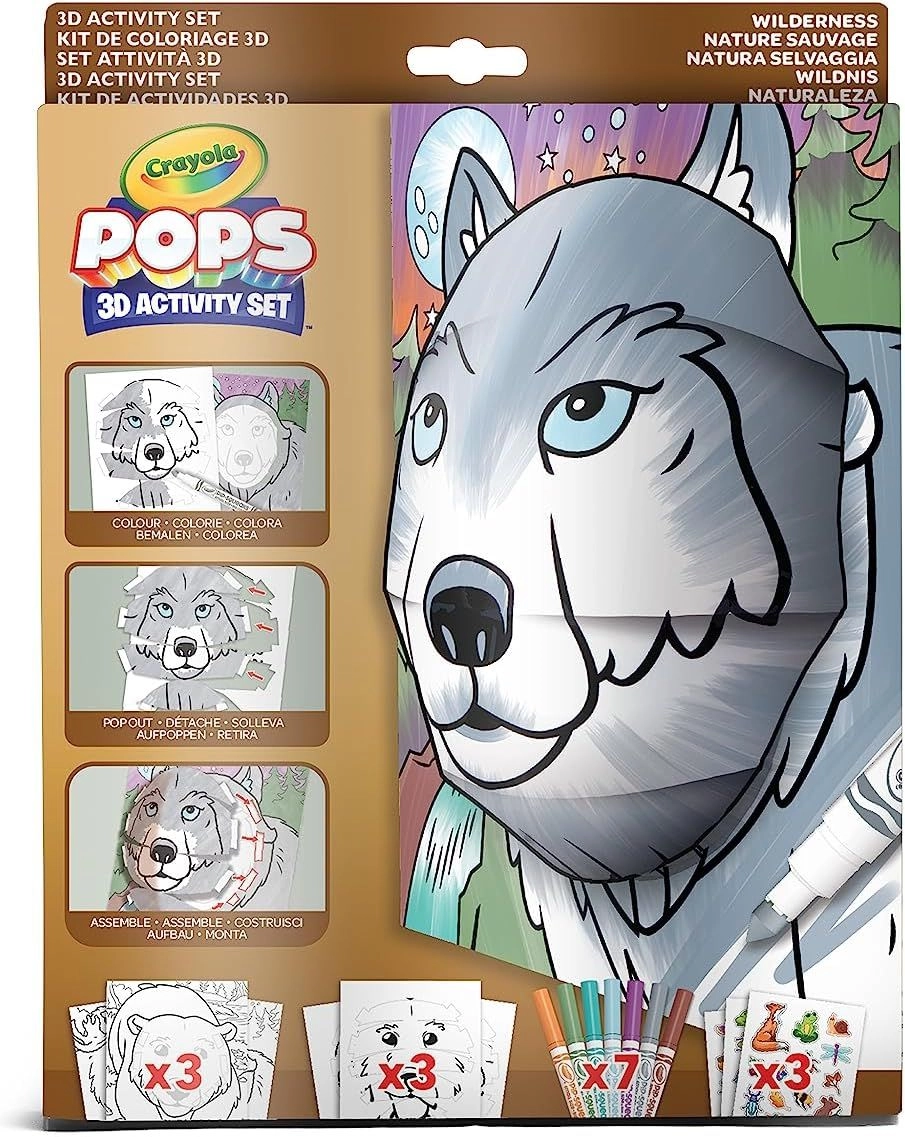 Pops 3D Dinos - 7 washable markers