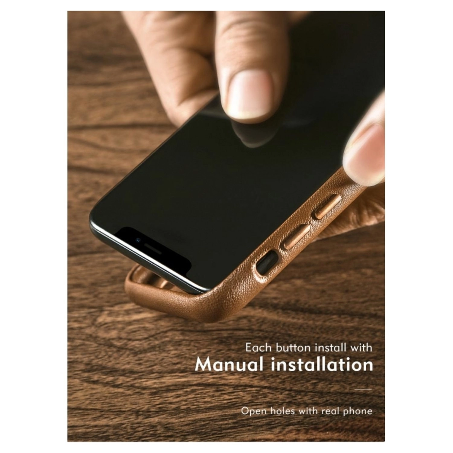 Eleleat Leathr Case - Leather Back Case for Apple iPhone X