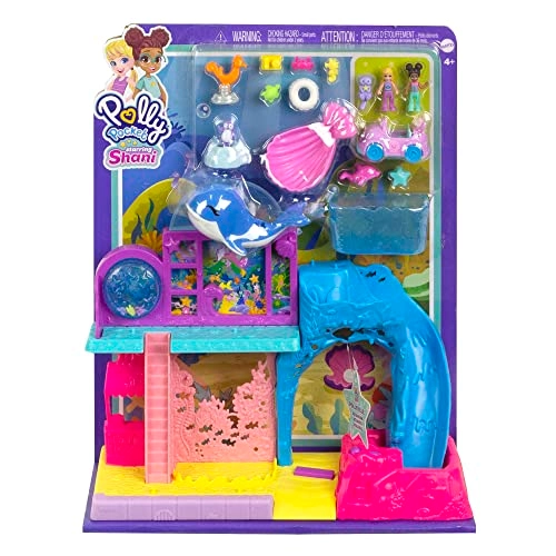 Pollyville Aquarium Set - 2 Dolls 11 Accessories Ages 3+