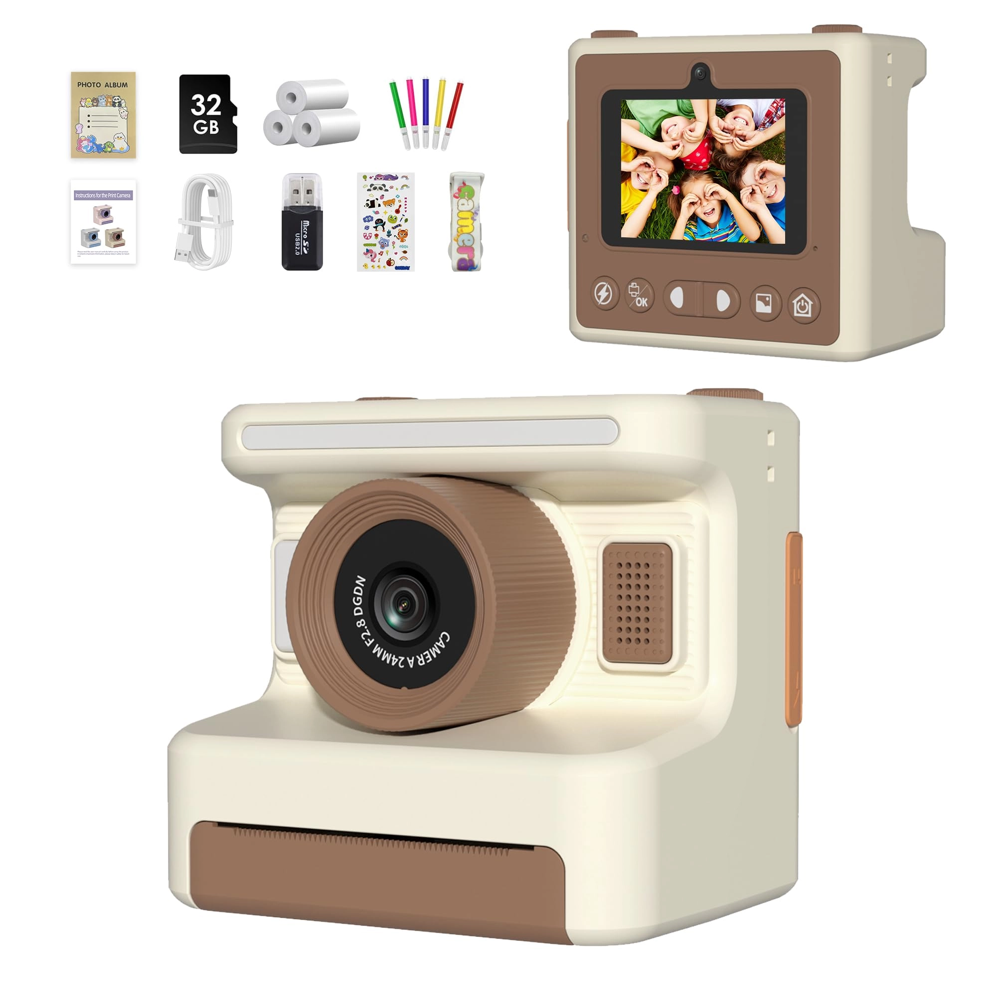 SINDEER TOYS LIMITED Kids Instant Print Camera - 32GB 48MP 1200mAh Kit