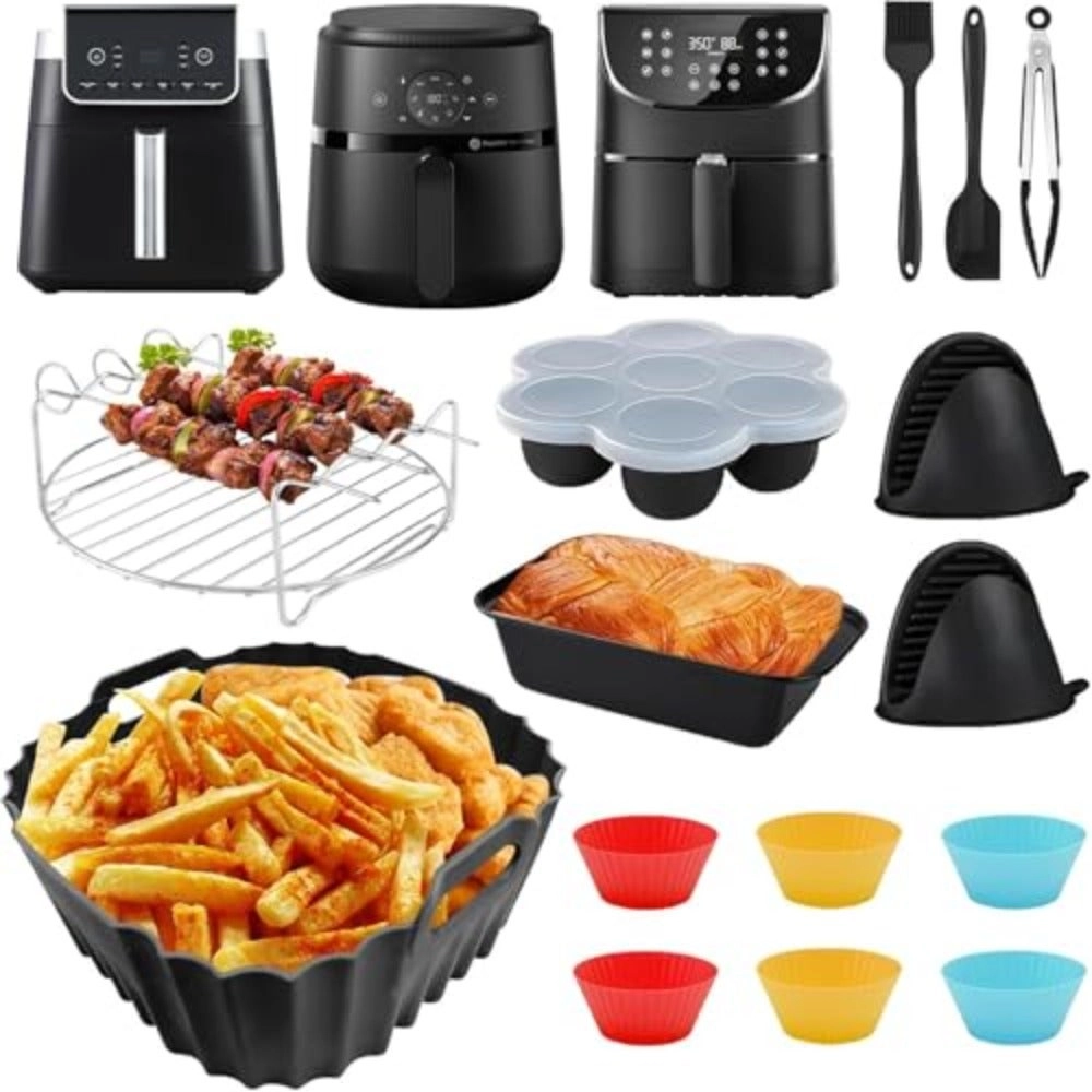Generic Hot Air Fryer Accessories - 304 stainless steel high-quality carbon steel food-safe silicone