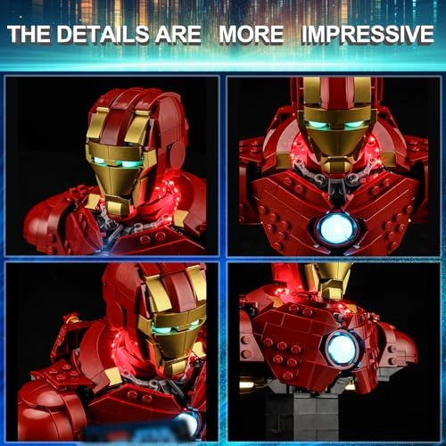 LED Light Kit for LEGO 76327 Iron Man MK4 Bust