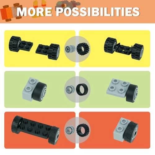 Wheels and Axles - 224pcs Acrylonitrile Butadiene Styrene