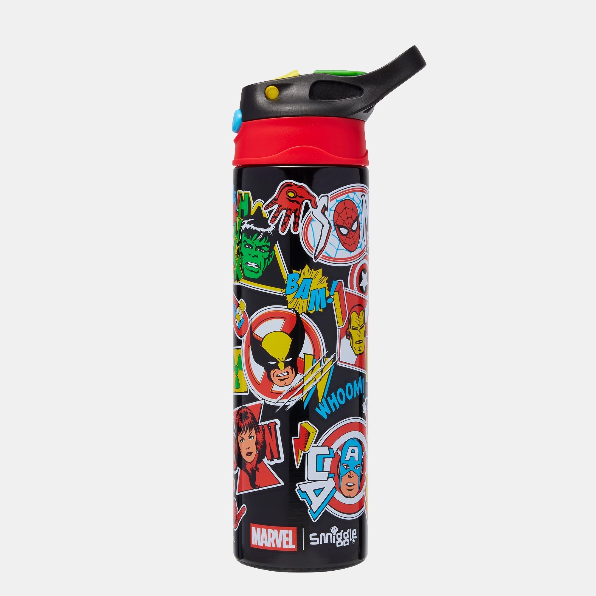 Smiggle Marvel Comics Insulated Bottle Flip Straw 520 ml