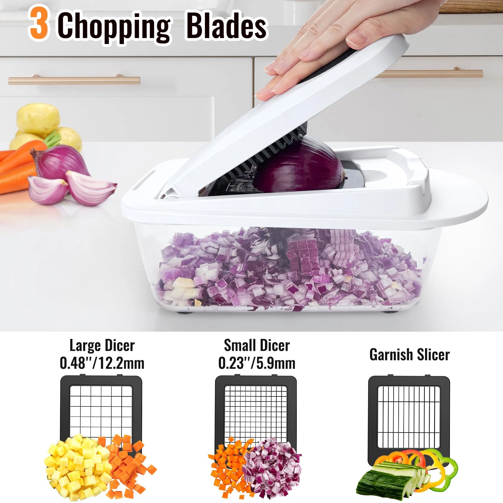 Vegetable Chopper - 17L 12 Blade