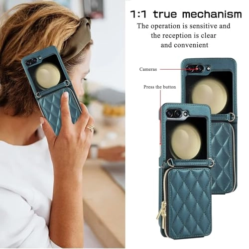 Miagon Folio Case for Samsung Galaxy Z Flip 5