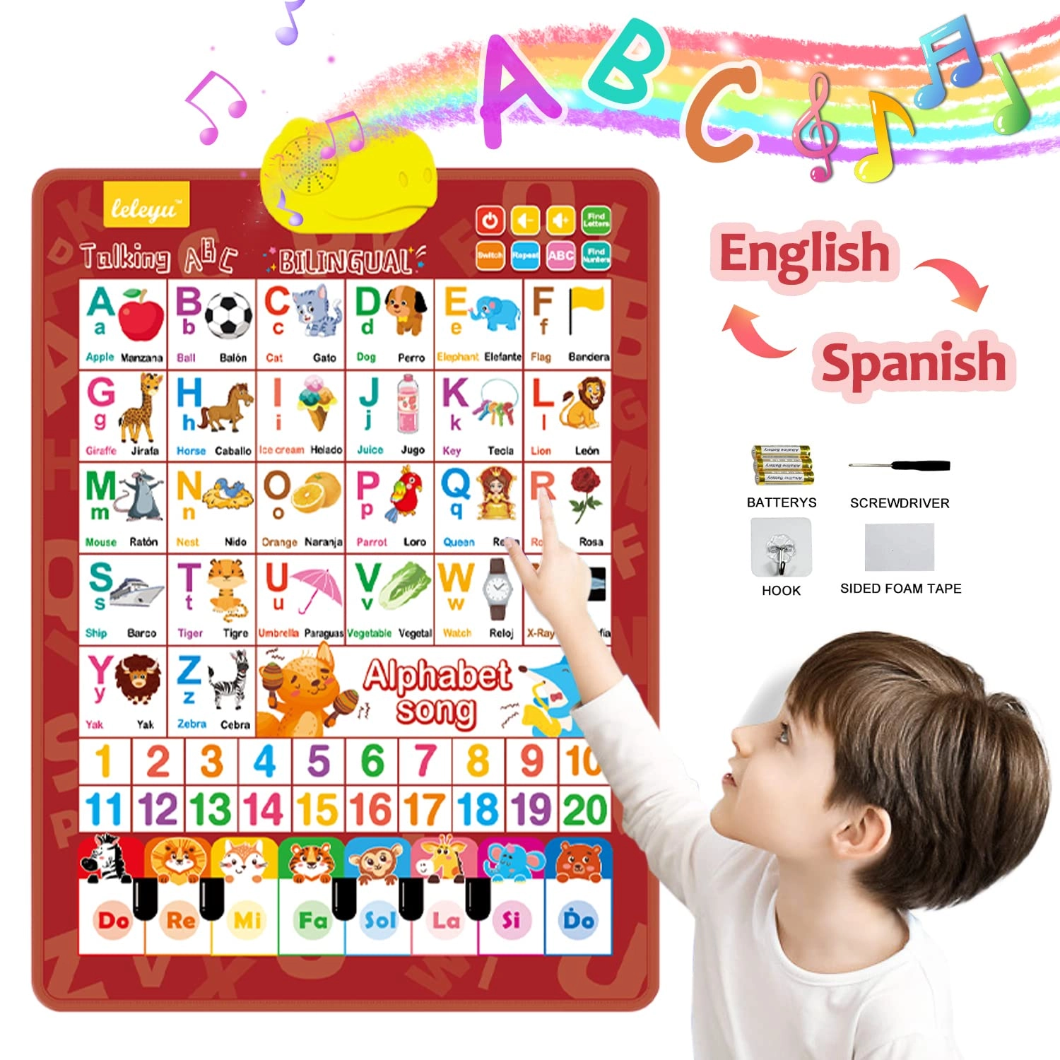 MZA STORES Talking Alphabet Poster - 3+