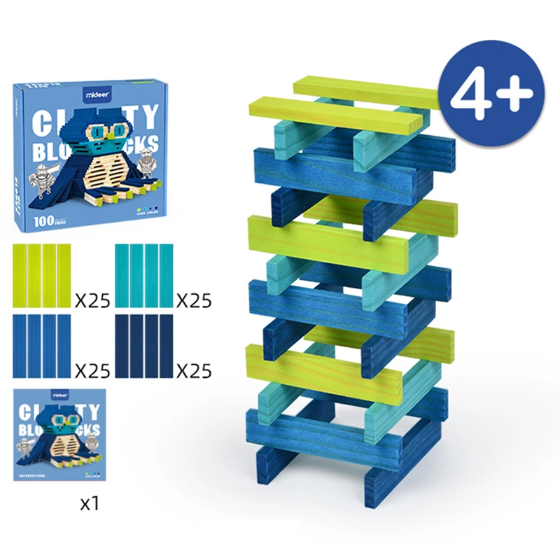 Wooden City Blocks - 100 pcs