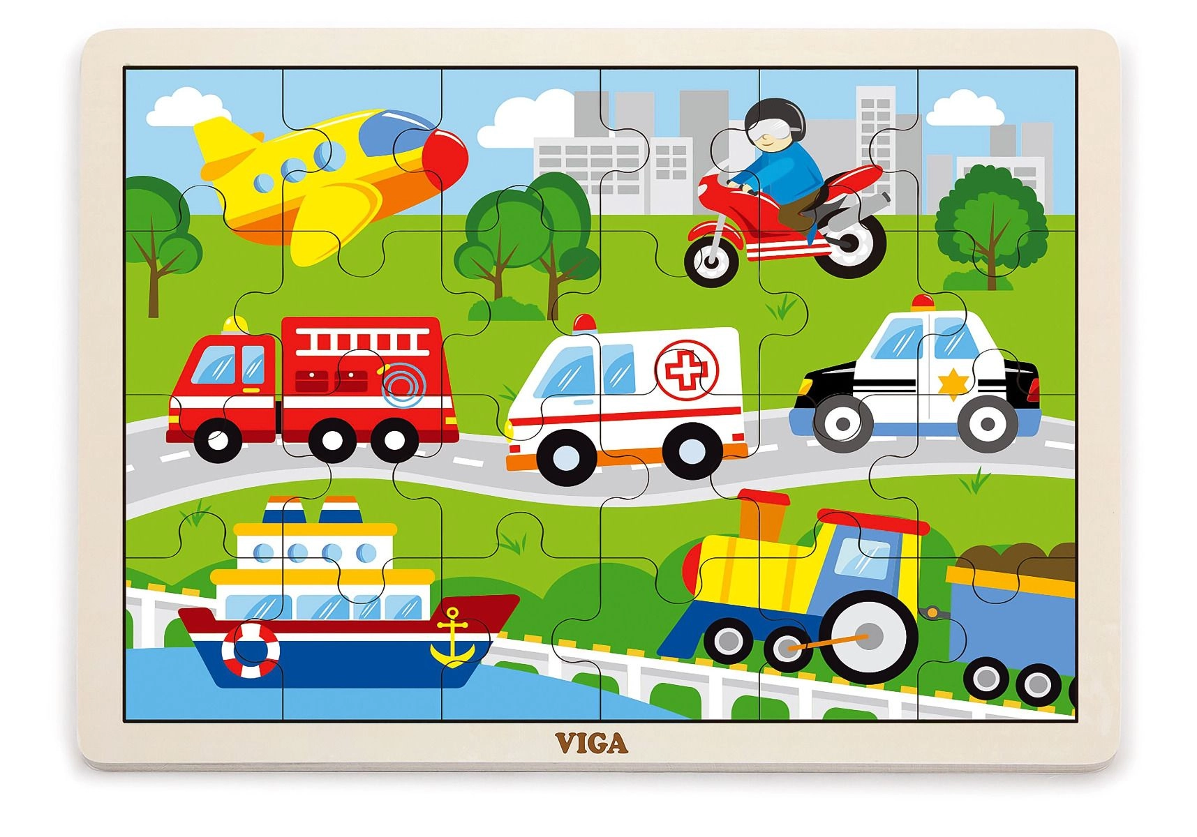 VIGA Vehicles Puzzle (SW-51462) - 24 pcs