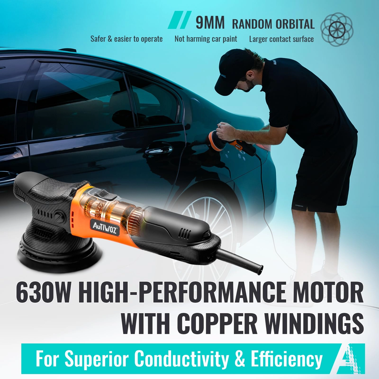 Car Buffer Polisher - 630 Watts 5 Inch