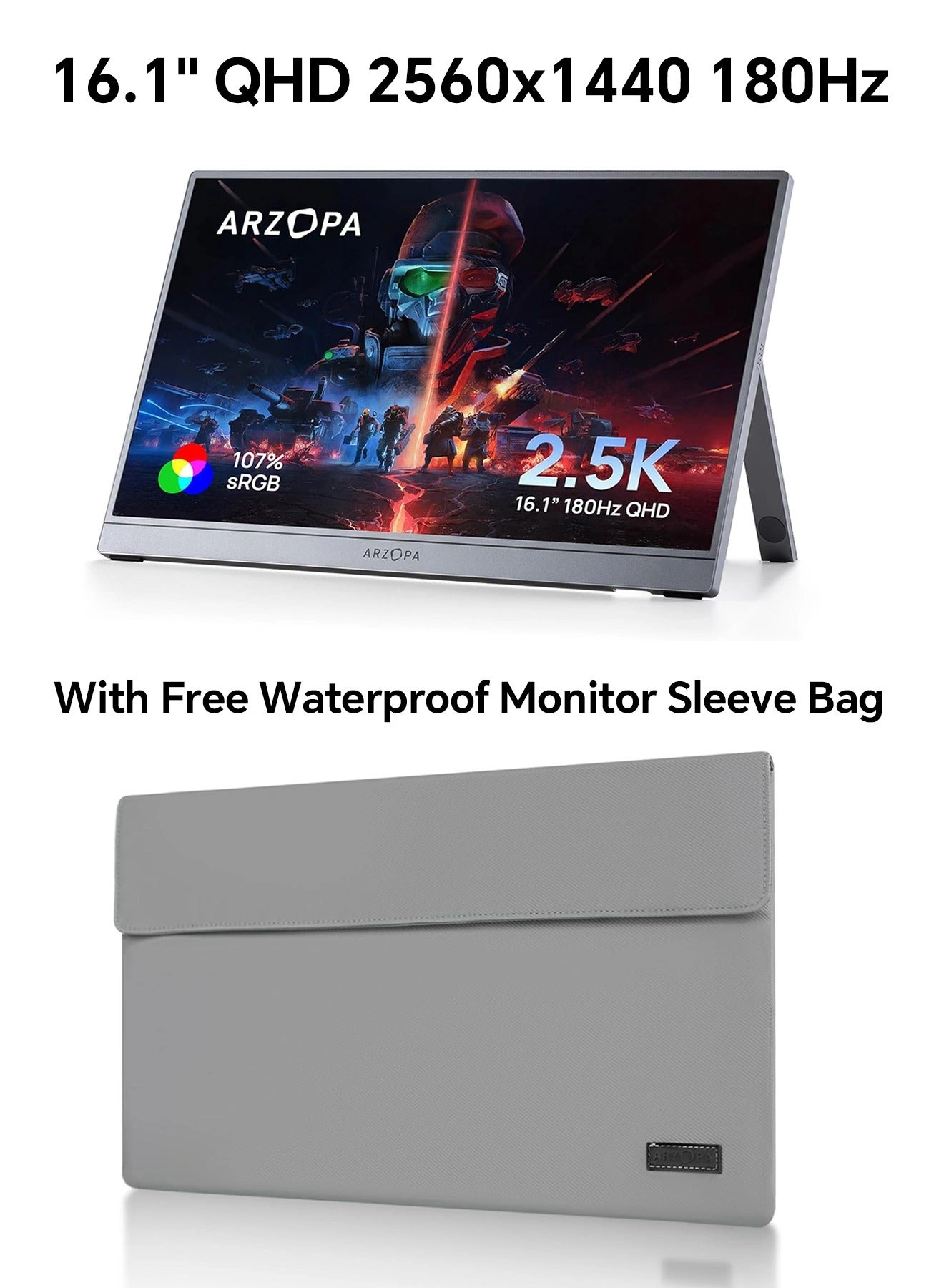 ARZOPA Z3FC - 16.1 Inch 2560 x 1440 Pixels