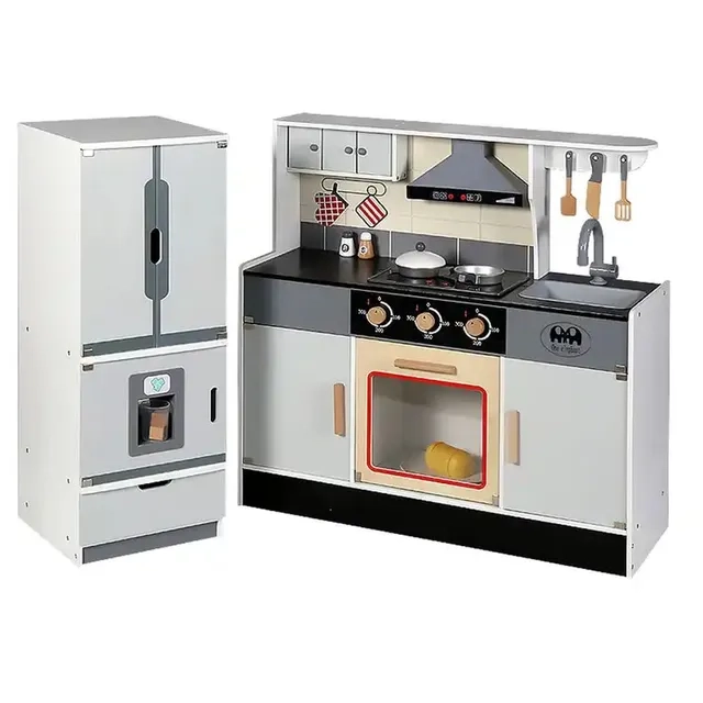 Kids Wooden Refrigerator C model kitchen Playset (GB-MNS19033)