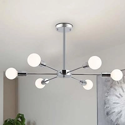 245/6 Light Chandelier - silver E26/27