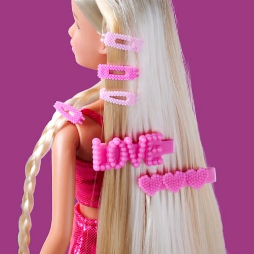 Steffi Love Hairdressing Doll - 29 cm Extra Long Hair Pink Glitter Dress Ages 3+