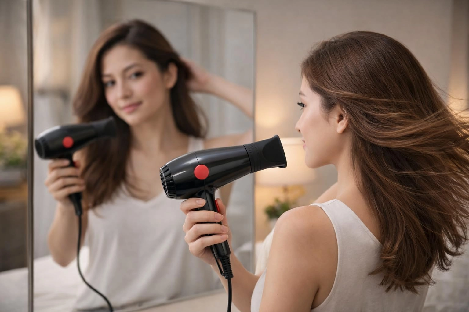 Mini Hair Dryer - 2000W Hot & Cold Air Compact Travel