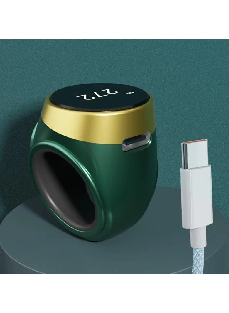 OLED Display Counting Ring - OLED Display TYPE-C Charging Port Skin-Friendly Adjustable Silicone Ring