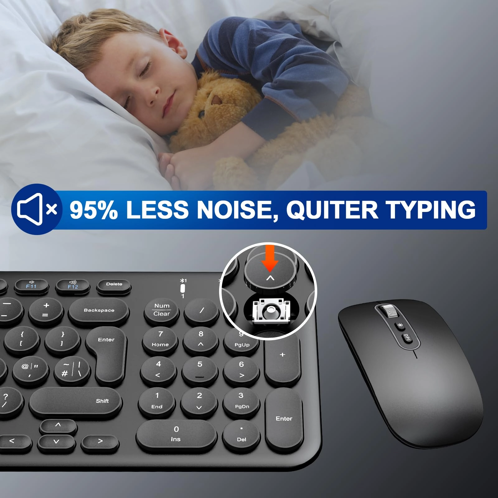 Wireless Keyboard Mouse Combo - UK Wireless