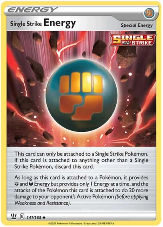 Pokémon Pokemon Single Strike Energy 141/163 - English + Toploader