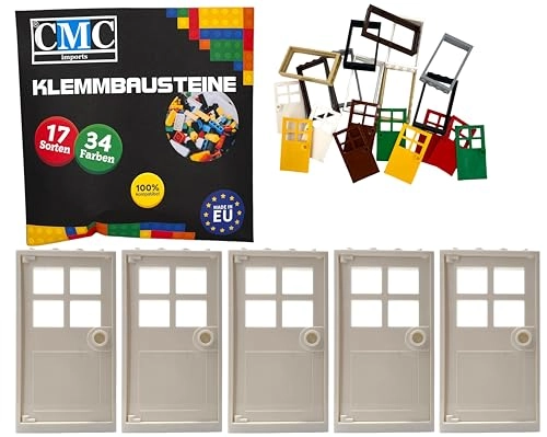 Door Frame - Beige 5 pcs + Door Leaf - Green