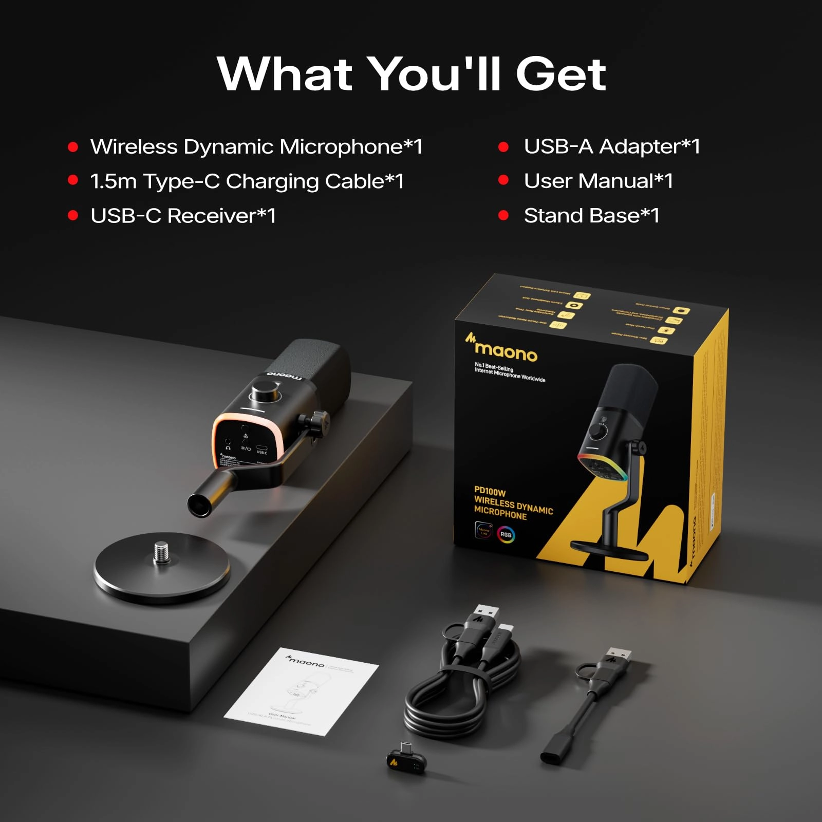 PD100W USB+Wireless Microphone
