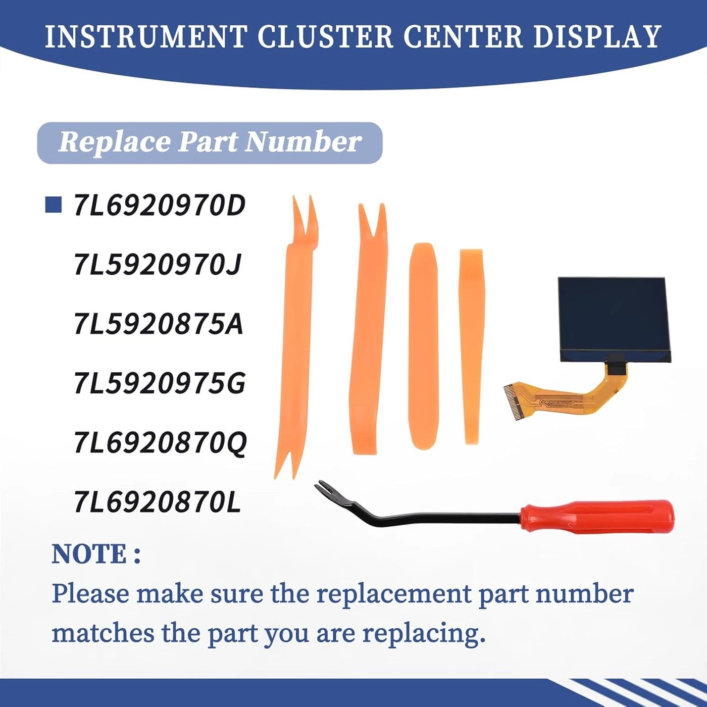 Instrument Cluster Center Display - 7L6920970D