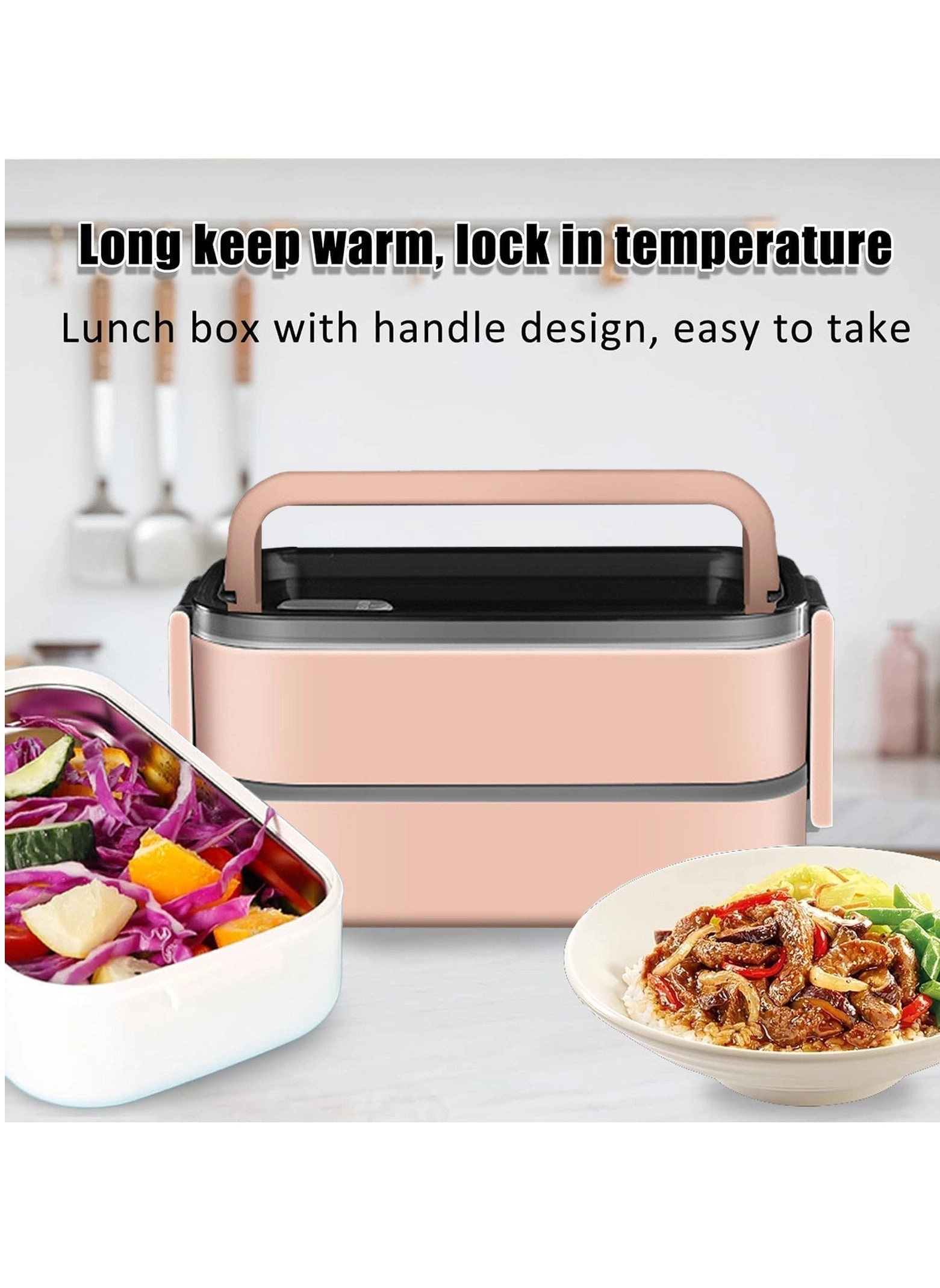 bento box - 304 Stainless steel Double-deck