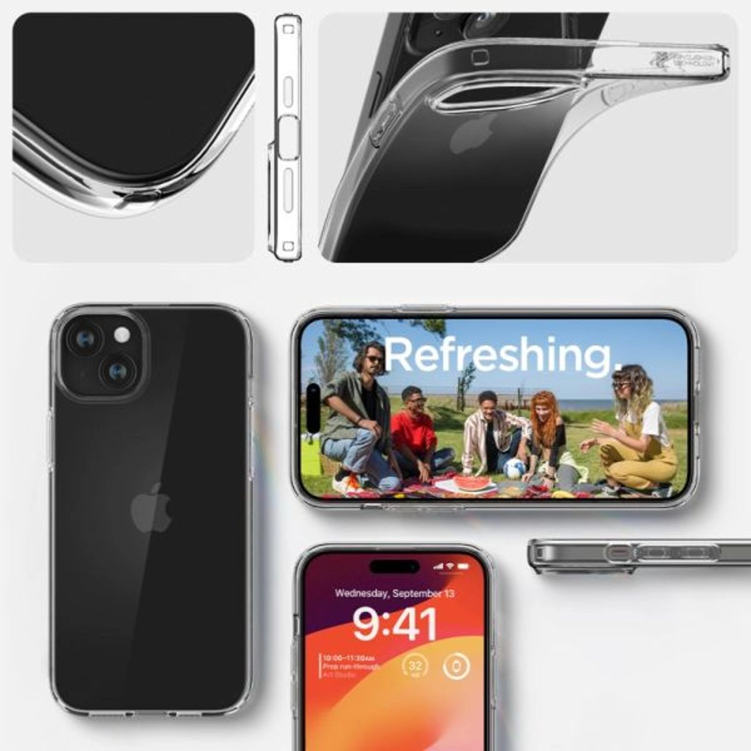 Crystal Hybrid Back Cover for iPhone 15