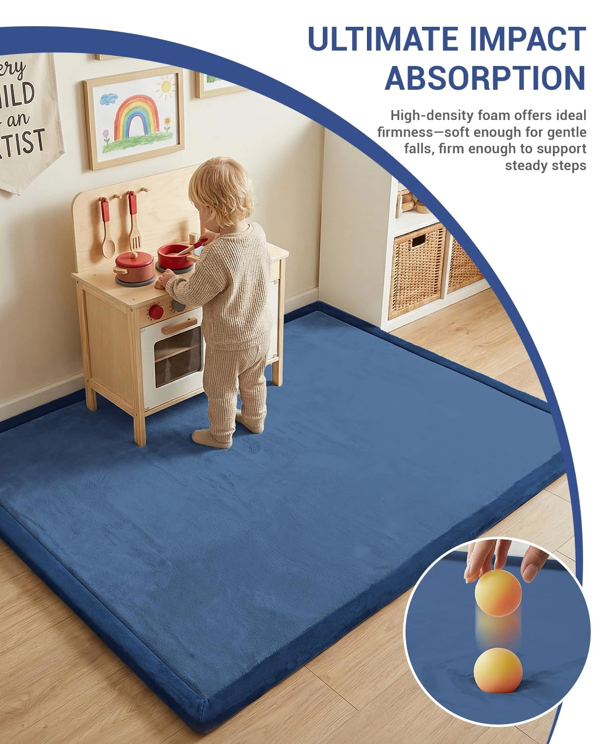 Baby Play Mat - 50x50 Green